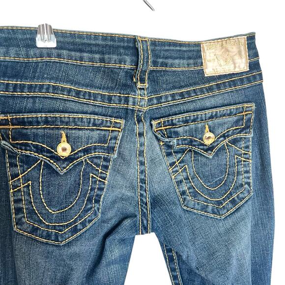 True Religion Women's Y2K Embellished Gold Label Low Rise Jeans Medium Wash 27 - Picture 5 of 9